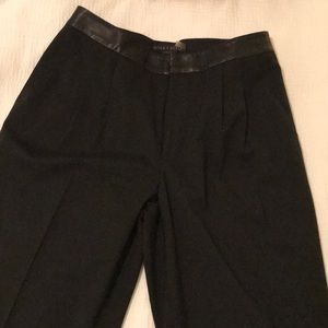 Alice and Olivia Leather Details Trousers Black